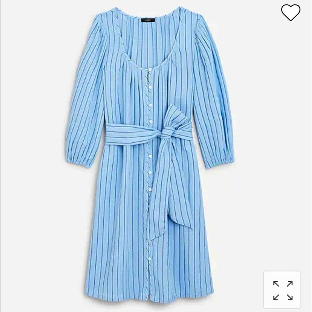 J.Crew Balloon-Sleeve Dress in Stripe